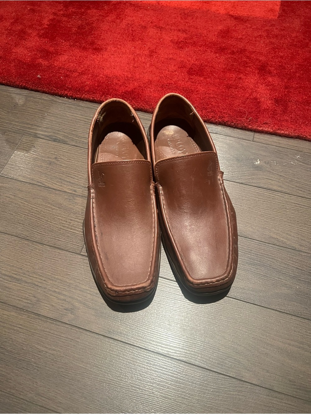 Men's Brown Leather Slip-On Loafers size 45